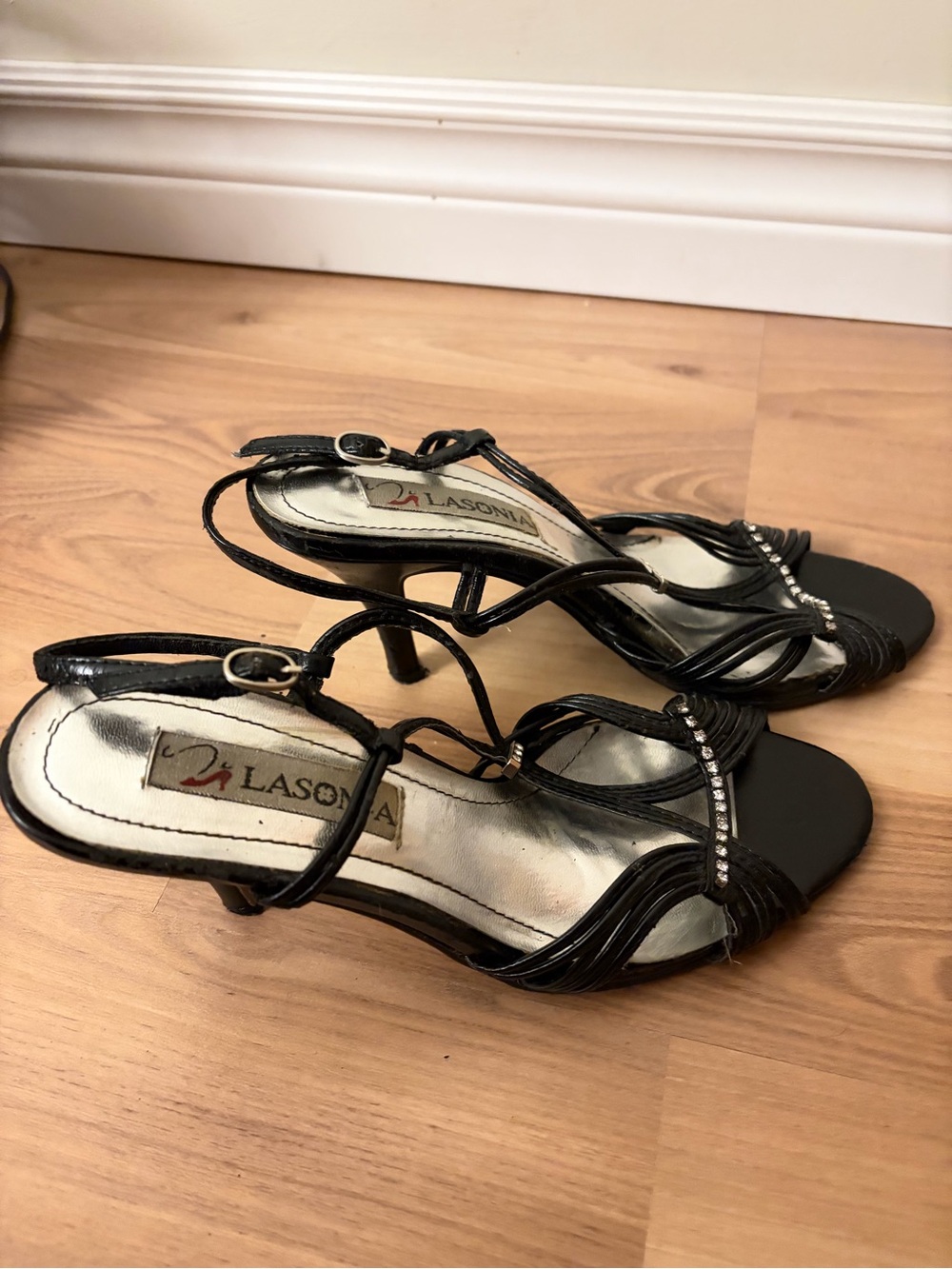 Black Strappy Dress Sandals